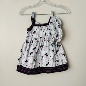 Koala Kids Black And Pink Floral Butterfly Sleeveless Dress W/ Diaper Girls 24mo
